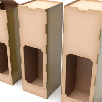 Intra απο ξύλο plywood 3mm-4mm πάχος – Κουτί κρασιού Πρότυπο κοπής με λέιζερ Κουτί δώρου Δίασταση  20x20 cm INTRAFABR-124403121 - Image 2