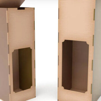 Intra απο ξύλο plywood 3mm-4mm πάχος – Κουτί κρασιού Πρότυπο κοπής με λέιζερ Κουτί δώρου Δίασταση  20x20 cm INTRAFABR-124403121 - Image 5