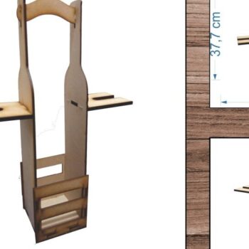 Intra απο ξύλο plywood 3mm-4mm πάχος – Κουτί κρασιού - Δίασταση  20x20 cm INTRAFABR-25135122 - Image 1