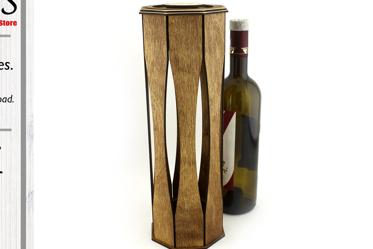 Intra απο ξύλο plywood 3mm-4mm πάχος – Κουτί κρασιού. Αρχείο λέιζερ Δίασταση  20x20 cm INTRAFABR-91360754