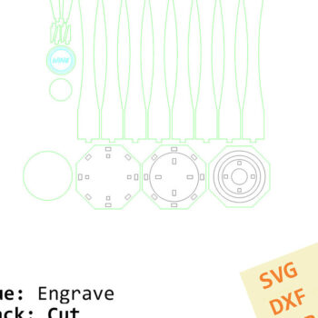 Intra απο ξύλο plywood 3mm-4mm πάχος – Κουτί κρασιού. Αρχείο λέιζερ Δίασταση  20x20 cm INTRAFABR-91360754 - Image 7