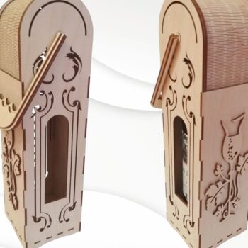Intra απο ξύλο plywood 3mm-4mm πάχος – Wine Box Vertical, για Laser Δίασταση  20x20 cm INTRAFABR-33884931 - Image 1
