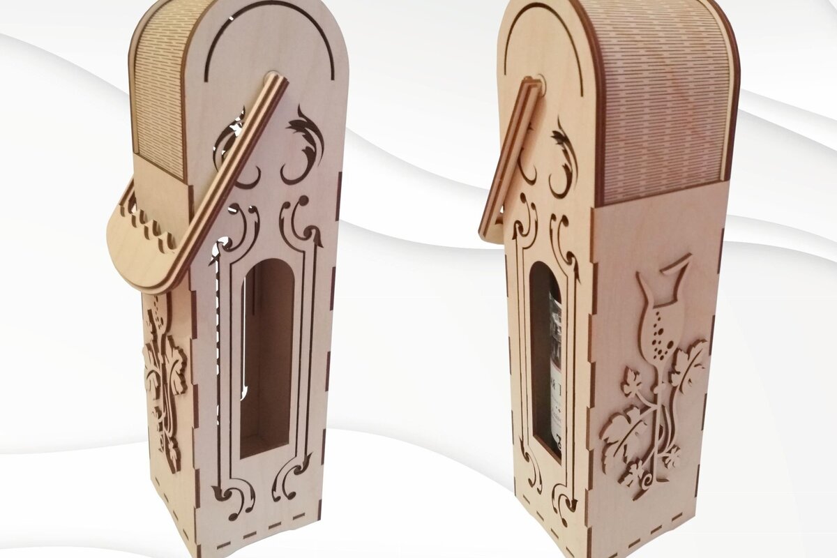 Intra απο ξύλο plywood 3mm-4mm πάχος – Wine Box Vertical, για Laser Δίασταση  20x20 cm INTRAFABR-33884931