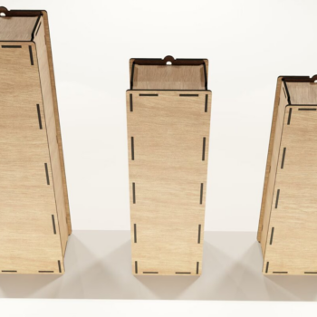 Intra απο ξύλο plywood 3mm-4mm πάχος – Κουτί κρασιού με συρόμενο καπάκι κομμένο αρχείο λέιζερ Δίασταση  20x20 cm INTRAFABR-104824014 - Image 7