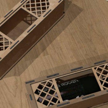 Intra απο ξύλο plywood 3mm-4mm πάχος – Κουτί κρασιού με συρόμενο καπάκι κομμένο αρχείο λέιζερ Δίασταση  20x20 cm INTRAFABR-104824014 - Image 10