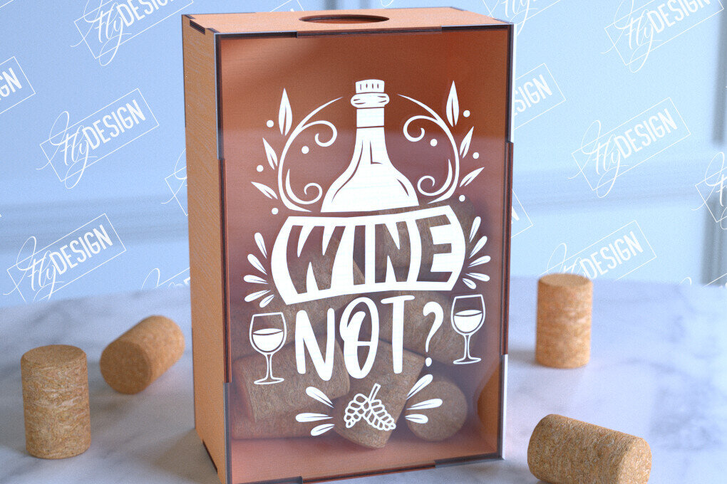 Intra απο ξύλο plywood 3mm-4mm πάχος – Κουτί από φελλό κρασιού | Κουτί με καπάκια μπουκαλιών μπύρας Δίασταση  20x20 cm INTRAFABR-99639704