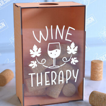 Intra απο ξύλο plywood 3mm-4mm πάχος – Κουτί από φελλό κρασιού | Κουτί με καπάκια μπουκαλιών μπύρας Δίασταση 20x20 cm INTRAFABR-99639475 - Image 1