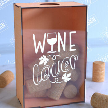 Intra απο ξύλο plywood 3mm-4mm πάχος – Κουτί από φελλό κρασιού | Κουτί με καπάκια μπουκαλιών μπύρας Δίασταση 20x20 cm INTRAFABR-99639478 - Image 1