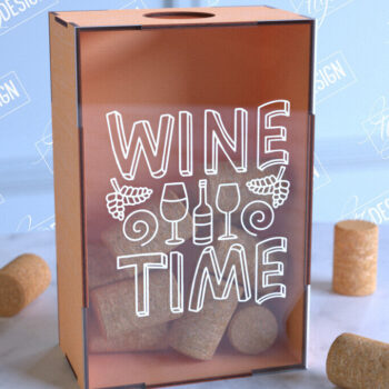 Intra απο ξύλο plywood 3mm-4mm πάχος – Κουτί από φελλό κρασιού | Κουτί με καπάκια μπουκαλιών μπύρας Δίασταση 20x20 cm INTRAFABR-99639488 - Image 1