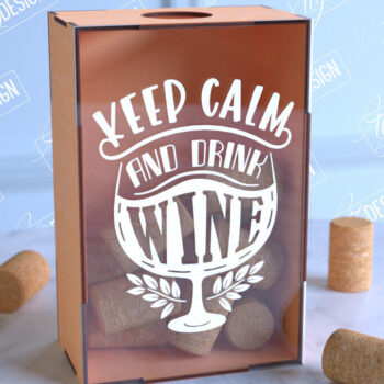 Intra απο ξύλο plywood 3mm-4mm πάχος – Κουτί από φελλό κρασιού | Κουτί με καπάκια μπουκαλιών μπύρας Δίασταση  20x20 cm INTRAFABR-99639506 - Image 1