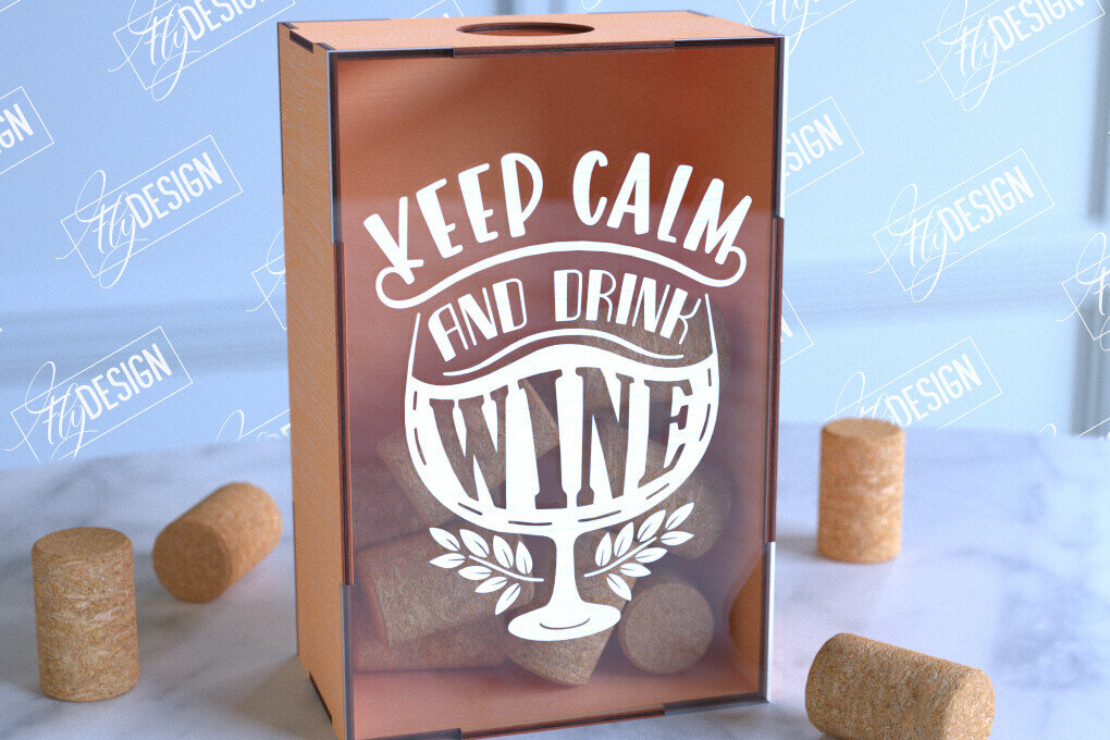 Intra απο ξύλο plywood 3mm-4mm πάχος – Κουτί από φελλό κρασιού | Κουτί με καπάκια μπουκαλιών μπύρας Δίασταση  20x20 cm INTRAFABR-99639506