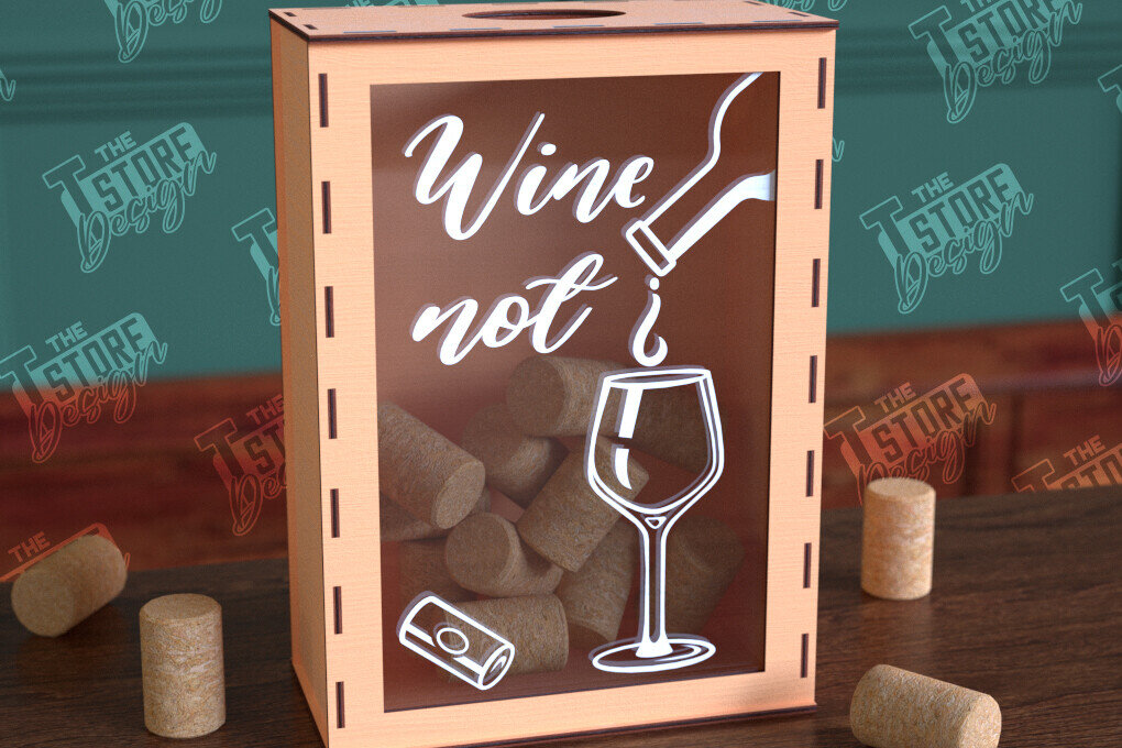 Intra απο ξύλο plywood 3mm-4mm πάχος – Κουτί από φελλό κρασιού | Κουτί με καπάκια μπουκαλιών μπύρας|CNC Δίασταση  20x20 cm INTRAFABR-99640859