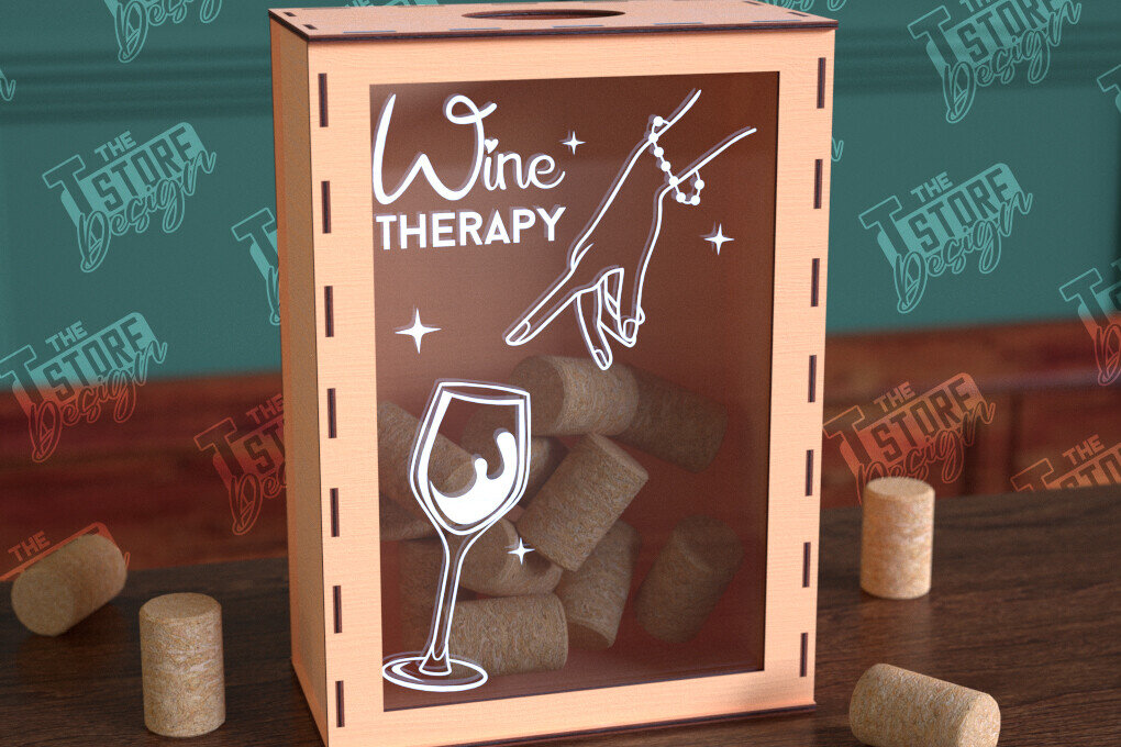 Intra απο ξύλο plywood 3mm-4mm πάχος – Κουτί από φελλό κρασιού | Κουτί με καπάκια μπουκαλιών μπύρας|CNC Δίασταση  20x20 cm INTRAFABR-99640830