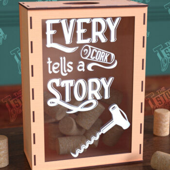 Intra απο ξύλο plywood 3mm-4mm πάχος – Κουτί από φελλό κρασιού | Κουτί με καπάκια μπουκαλιών μπύρας|CNC Δίασταση  20x20 cm INTRAFABR-99640834 - Image 1