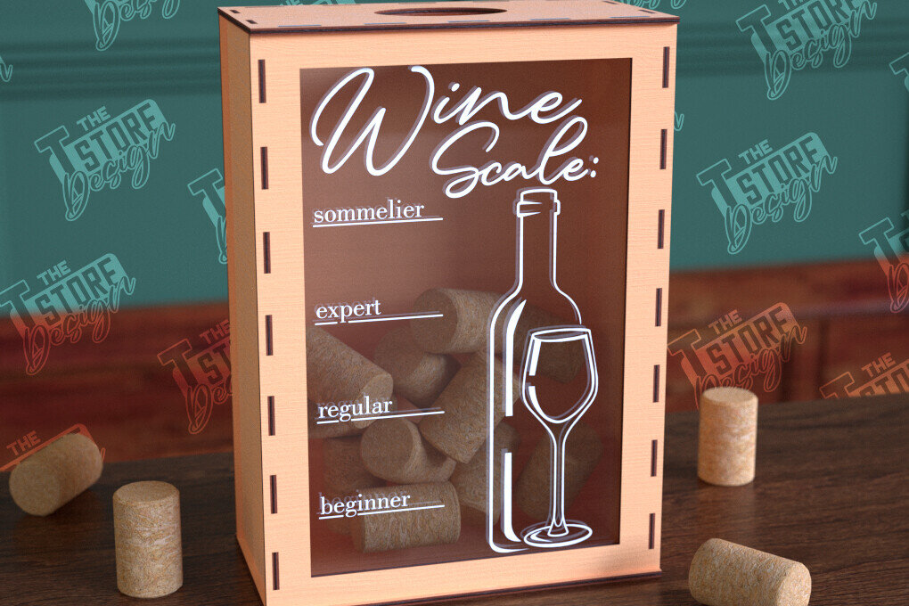 Intra απο ξύλο plywood 3mm-4mm πάχος – Κουτί από φελλό κρασιού | Κουτί με καπάκια μπουκαλιών μπύρας|CNC Δίασταση  20x20 cm INTRAFABR-99640854