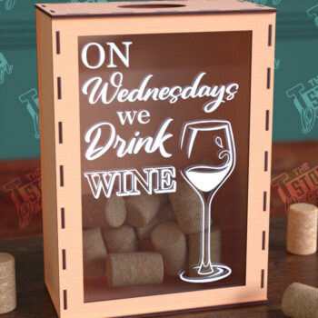 Intra απο ξύλο plywood 3mm-4mm πάχος – Κουτί από φελλό κρασιού | Κουτί με καπάκια μπουκαλιών μπύρας|CNC Δίασταση  20x20 cm INTRAFABR-99640819 - Image 1