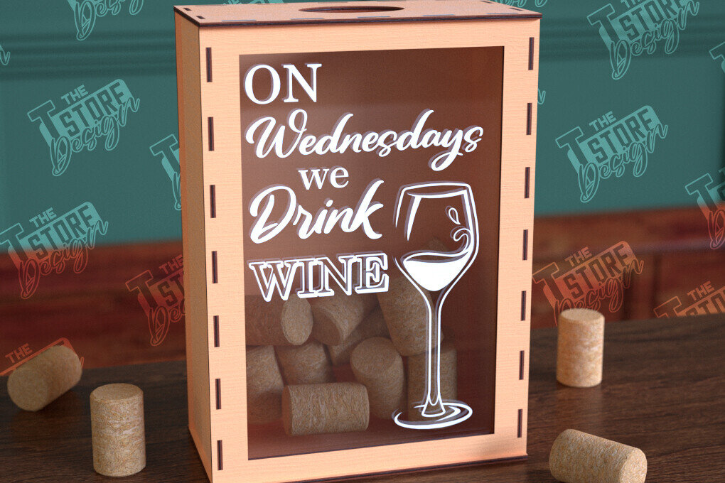 Intra απο ξύλο plywood 3mm-4mm πάχος – Κουτί από φελλό κρασιού | Κουτί με καπάκια μπουκαλιών μπύρας|CNC Δίασταση  20x20 cm INTRAFABR-99640819