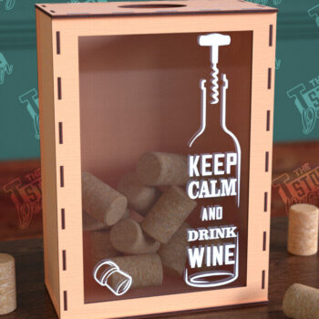 Intra απο ξύλο plywood 3mm-4mm πάχος – Πακέτο σχεδίασης με Wine Cork Box Δίασταση  20x20 cm INTRAFABR-99640990 - Image 4