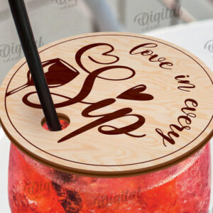 Intra απο ξύλο plywood 3mm-4mm πάχος – Κάλυμμα Wine Glass Design Cut Laser Δίασταση  40x30 cm INTRAFABR-111420097