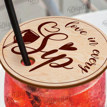 Intra απο ξύλο plywood 3mm-4mm πάχος – Κάλυμμα Wine Glass Design Cut Laser Δίασταση  40x30 cm INTRAFABR-111420097 - Image 1