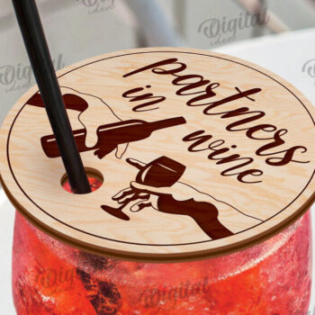 Intra απο ξύλο plywood 3mm-4mm πάχος – Κάλυμμα Wine Glass Design Cut Laser Δίασταση  40x30 cm INTRAFABR-111420111 - Image 1