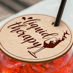 Intra απο ξύλο plywood 3mm-4mm πάχος – Κάλυμμα Wine Glass Design Cut Laser Δίασταση  40x30 cm INTRAFABR-111420140