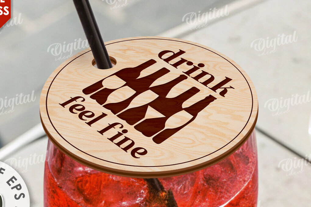 Intra απο ξύλο plywood 3mm-4mm πάχος – Κάλυμμα Wine Glass Design Cut Laser Δίασταση  40x30 cm INTRAFABR-111420218