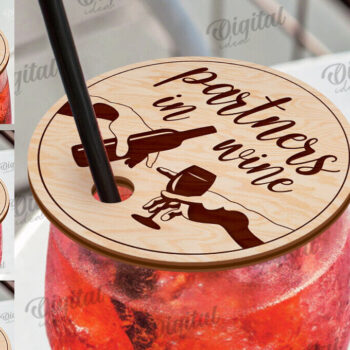 Intra απο ξύλο plywood 3mm-4mm πάχος – Καλύμματα ποτηριών κρασιού Δέσμη κοπής με λέιζερ Δίασταση  20x20 cm INTRAFABR-111421275 - Image 1