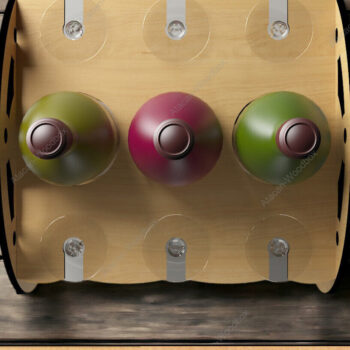 Intra απο ξύλο plywood 3mm-4mm πάχος – Κομψή βάση επίδειξης θήκης ποτηριού κρασιού Δίασταση  20x20 cm INTRAFABR-92300573 - Image 6