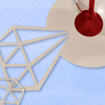 Intra απο ξύλο plywood 3mm-4mm πάχος – Ετικέτα ποτηριού κρασιού - Διαμάντι Δίασταση  20x20 cm INTRAFABR-93932681 - Image 2