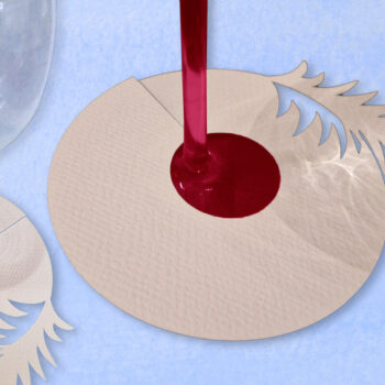 Intra απο ξύλο plywood 3mm-4mm πάχος – Ετικέτα Wine Glass - Pampas Δίασταση  20x20 cm INTRAFABR-93933001 - Image 2