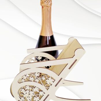 Intra απο ξύλο plywood 3mm-4mm πάχος – Wine Holder Chair Silhouette, Dxf De Δίασταση  20x20 cm INTRAFABR-62643715 - Image 1