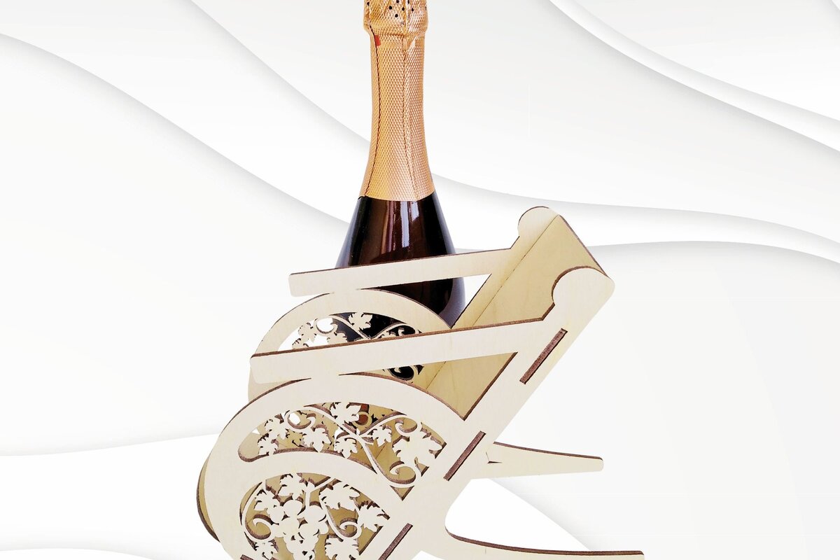 Intra απο ξύλο plywood 3mm-4mm πάχος – Wine Holder Chair Silhouette, Dxf De Δίασταση  20x20 cm INTRAFABR-62643715