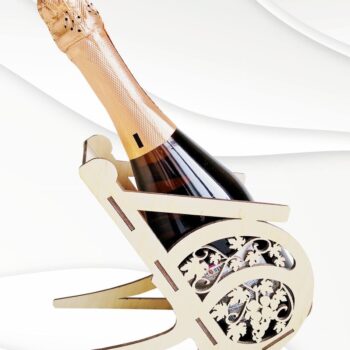 Intra απο ξύλο plywood 3mm-4mm πάχος – Wine Holder Chair Silhouette, Dxf De Δίασταση  20x20 cm INTRAFABR-62643715 - Image 2