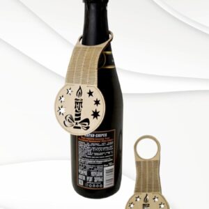 Intra απο ξύλο plywood 3mm-4mm πάχος – Μοτίβο κοπής με laser ετικέτας κρασιού Dxf Δίασταση  20x20 cm INTRAFABR-30514623