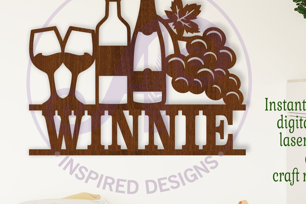 Intra απο ξύλο plywood 3mm-4mm πάχος – Αρχείο Σύμβολο ονόματος κρασιού Δίασταση  20x20 cm INTRAFABR-115335851