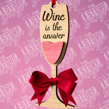 Intra απο ξύλο plywood 3mm-4mm πάχος – Στολίδι κρασιού | Δίασταση  20x20 cm INTRAFABR-84569824 - Image 1