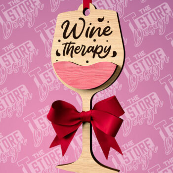 Intra απο ξύλο plywood 3mm-4mm πάχος – Στολίδι κρασιού | Δίασταση  20x20 cm INTRAFABR-84569846 - Image 1