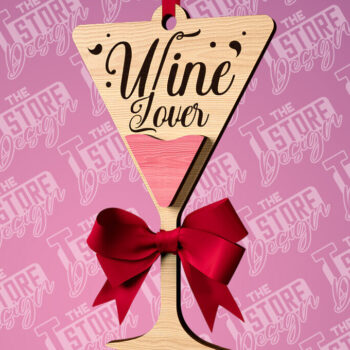 Intra απο ξύλο plywood 3mm-4mm πάχος – Στολίδι κρασιού | Δίασταση  20x20 cm INTRAFABR-84569905 - Image 1