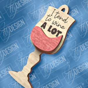 Intra απο ξύλο plywood 3mm-4mm πάχος – Στολίδι κρασιού | Δίασταση  20x20 cm INTRAFABR-84503404