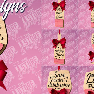 Intra απο ξύλο plywood 3mm-4mm πάχος – Στολίδι κρασιού | Δίασταση  20x20 cm INTRAFABR-84570001