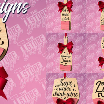 Intra απο ξύλο plywood 3mm-4mm πάχος – Στολίδι κρασιού | Δίασταση  20x20 cm INTRAFABR-84570001 - Image 1