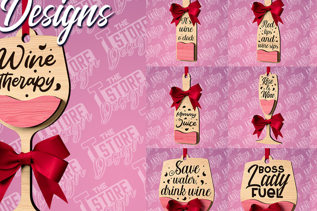 Intra απο ξύλο plywood 3mm-4mm πάχος – Στολίδι κρασιού | Δίασταση  20x20 cm INTRAFABR-84570001