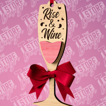 Intra απο ξύλο plywood 3mm-4mm πάχος – Στολίδι κρασιού | Δίασταση  20x20 cm INTRAFABR-84570001 - Image 3