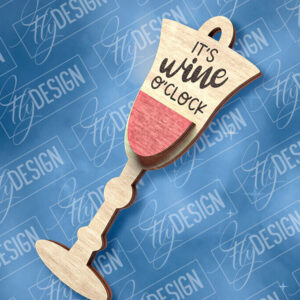 Intra απο ξύλο plywood 3mm-4mm πάχος – Στολίδι κρασιού | Δίασταση  20x20 cm INTRAFABR-84503416