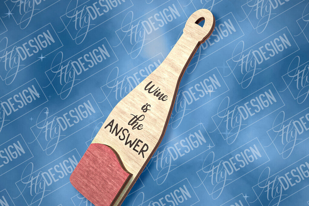 Intra απο ξύλο plywood 3mm-4mm πάχος – Στολίδι κρασιού | Δίασταση  20x20 cm INTRAFABR-84503445