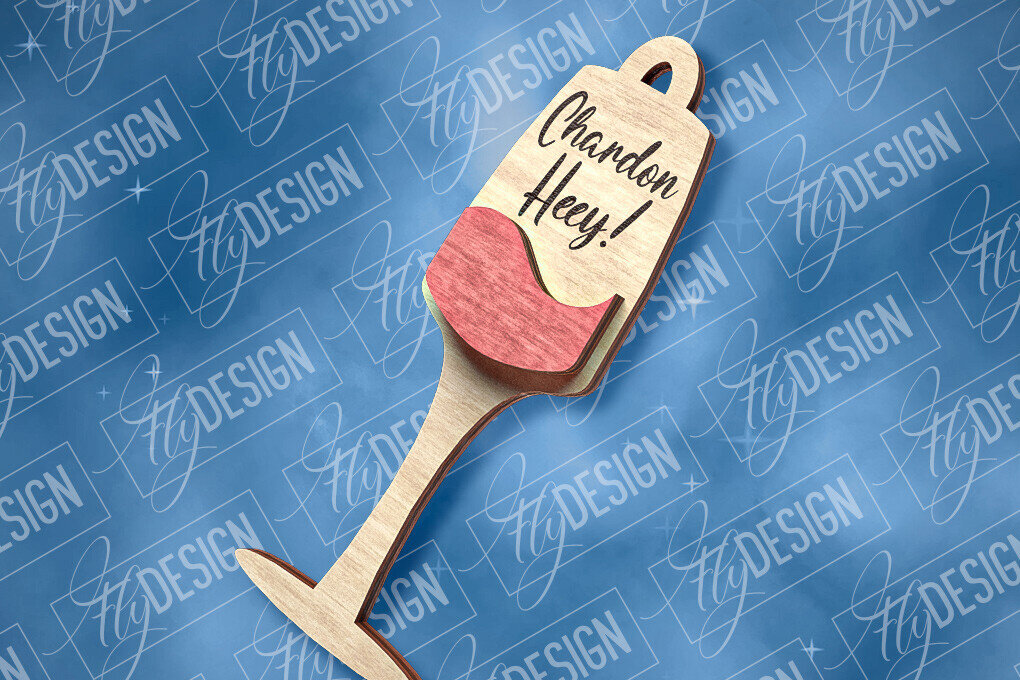 Intra απο ξύλο plywood 3mm-4mm πάχος – Στολίδι κρασιού | Δίασταση  20x20 cm INTRAFABR-84503493