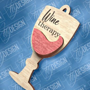 Intra απο ξύλο plywood 3mm-4mm πάχος – Στολίδι κρασιού | Δίασταση  20x20 cm INTRAFABR-84503520 - Image 1