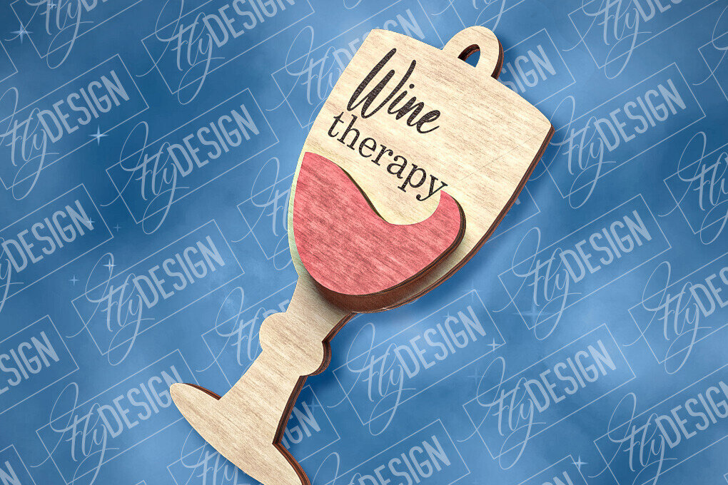 Intra απο ξύλο plywood 3mm-4mm πάχος – Στολίδι κρασιού | Δίασταση  20x20 cm INTRAFABR-84503520