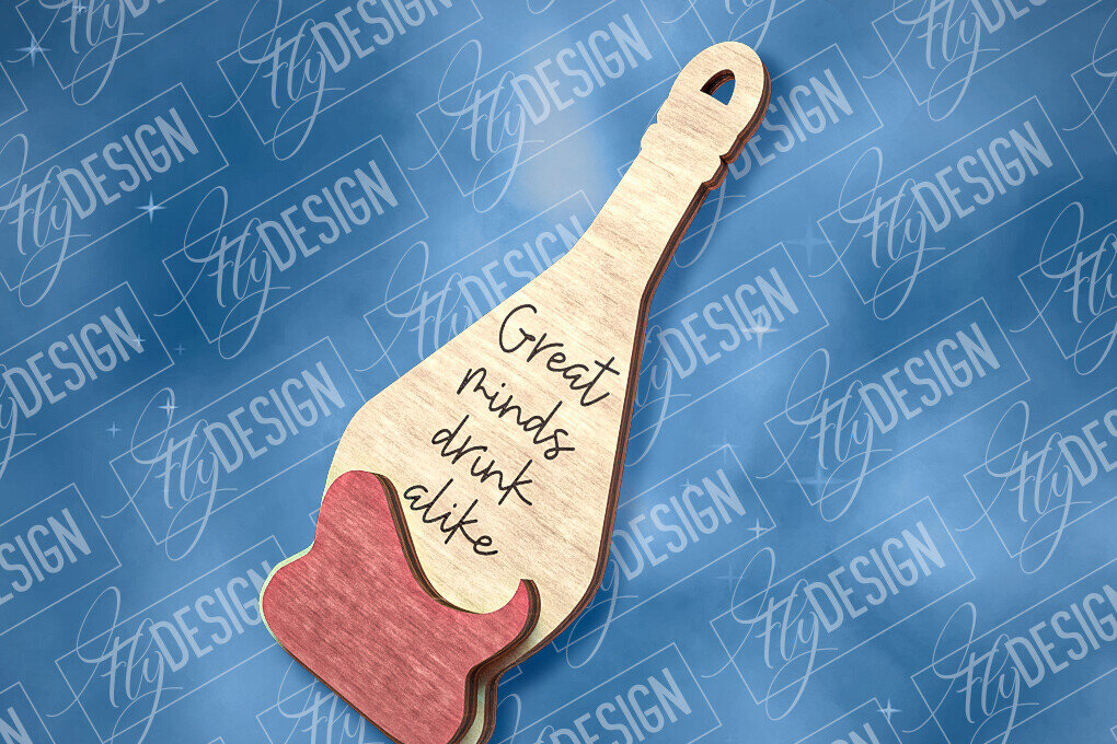 Intra απο ξύλο plywood 3mm-4mm πάχος – Στολίδι κρασιού | Δίασταση  20x20 cm INTRAFABR-84503553